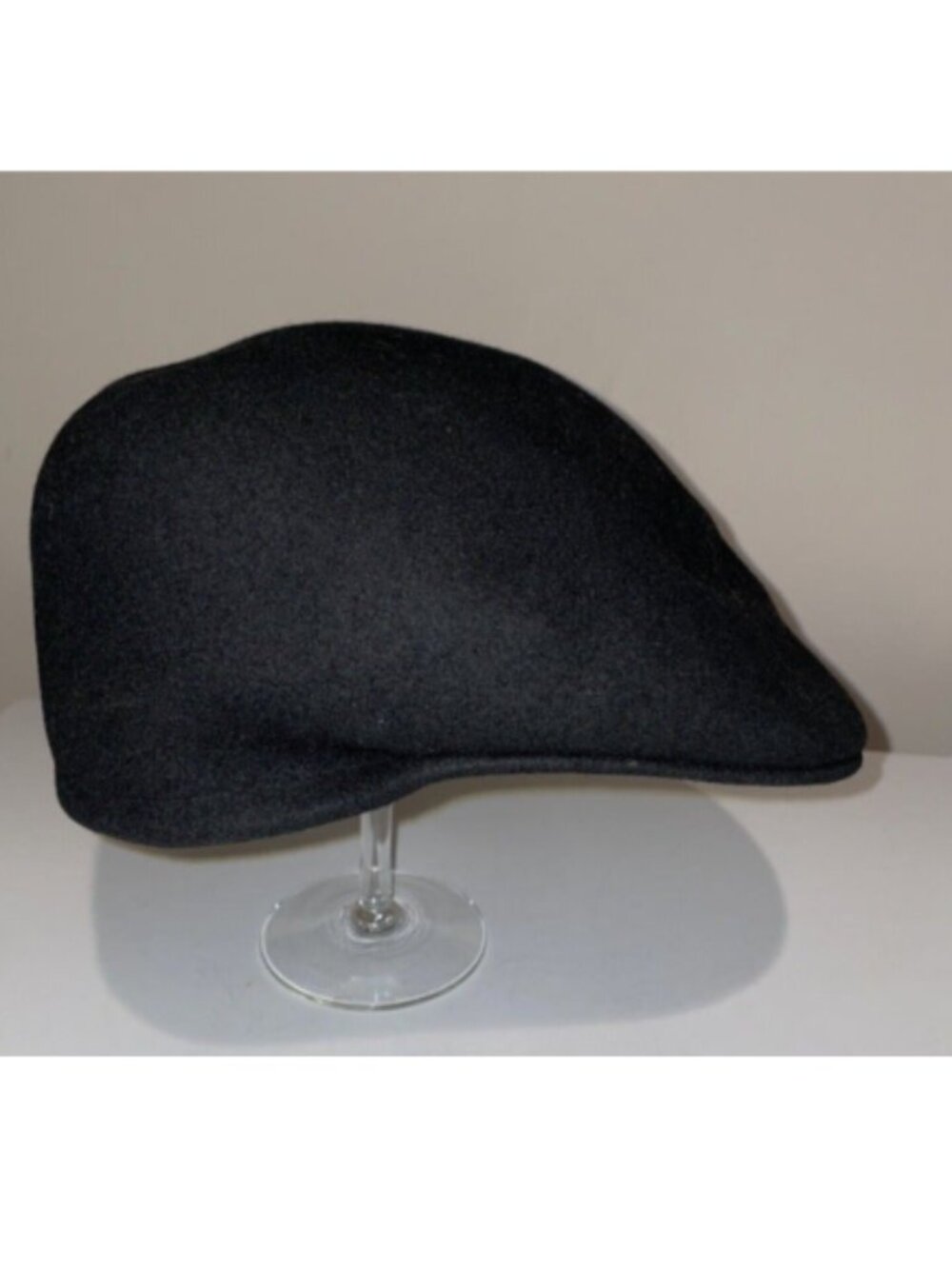 Country Gentleman NWOT Men's Black Wool CUFFLEY Ascot Newsboy Cap, Size Large